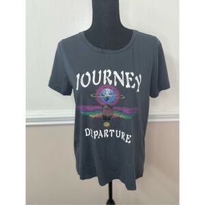 Journey Departure Grey Short Sleeve Graphic Tee Size Large